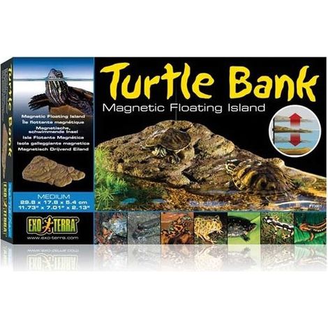 Monticule flottant pour tortues aquatiques – Taille Medium – Ajustement automatique pour tous niveaux d'eau – Aimants pour maintien sécurisé – Exo Terra