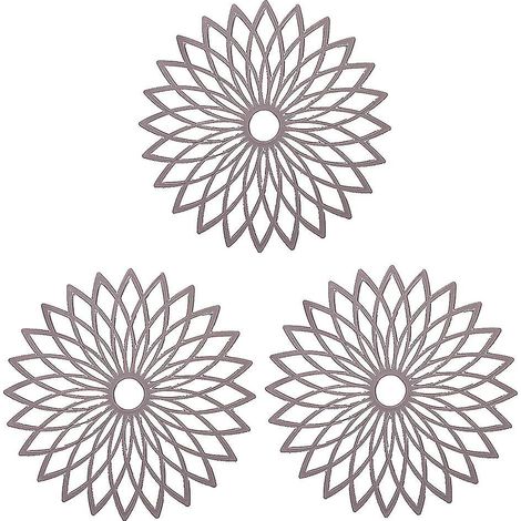 Tapis en silicone, ensemble de sous-verres en silicone, dessous de plat résistants à la chaleur, sous-verres isolants en silicone pour le thé (1/3)