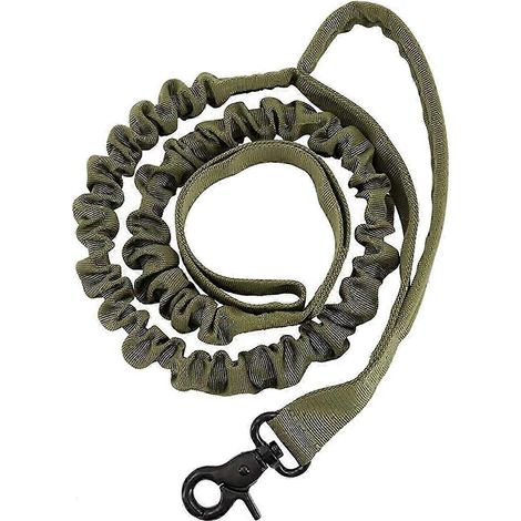 Laisse élastique pour chien, laisse de promenade pour chien, laisse de dressage pour chien avec poignée, laisses pour chien portables, robustes et absorbant les chocs-Green Swivel Hook (1/5)