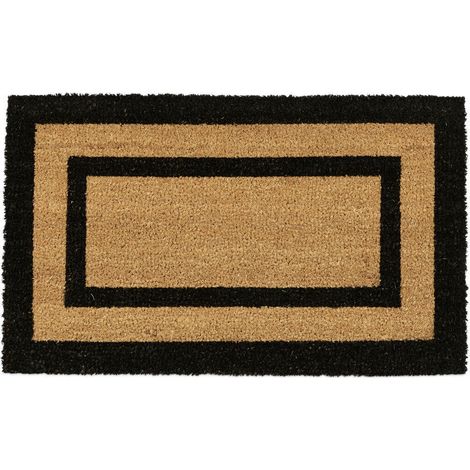 RHG Long paillasson, en fibres de    et PVC, env. 75x45x1,5 cm, pour balcon, entrée, véranda, terrasse, nature