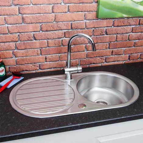 Sauber Round Inset Stainless Steel Sink - Single Bowl (1/4)