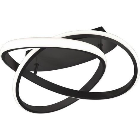 Plafonnier LED salle à manger anneau design spot lampe interrupteur DIMMER noir Reality R62051132 (1/3)