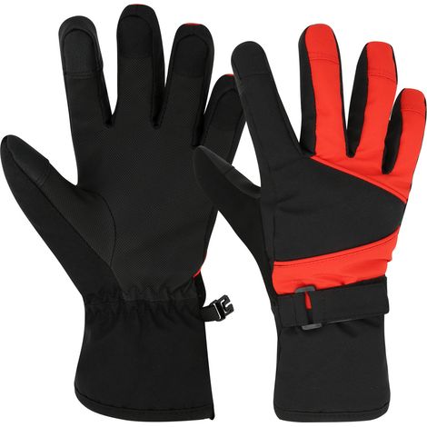 Gants Hiver - Imperméables Coupe-Vent Thermiques - Pour Activités Extérieures - Gants à Doigts Ouverts - 1 Paire