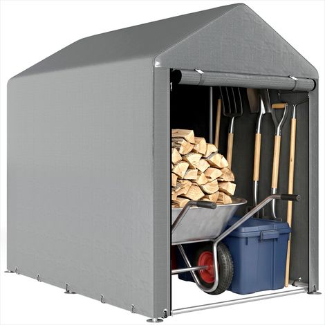 Abri de jardin Rangement extérieur 120 x 179 x 165 cm gris clair (1/5)