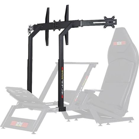 Next Level Racing Monitorständer F-GT für Simulator Cockpit - Schwarz - 1-3 Monitore bis zu 65"