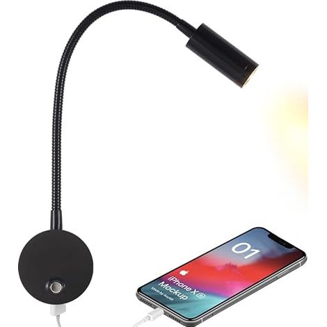 Lampe de lecture RV 12V gradation port charge USB DC 12V-24 Volt RV intérieures lumières luminaires LED flexibles camping car van bateau camping-car (1/5)