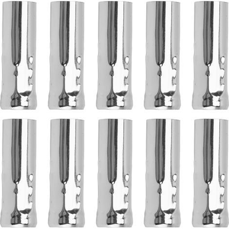Tube métallique E14 pour support de lampe à bougie, accessoires d'éclairage de Base 25x80mm chromé 10 pièces (1/5)