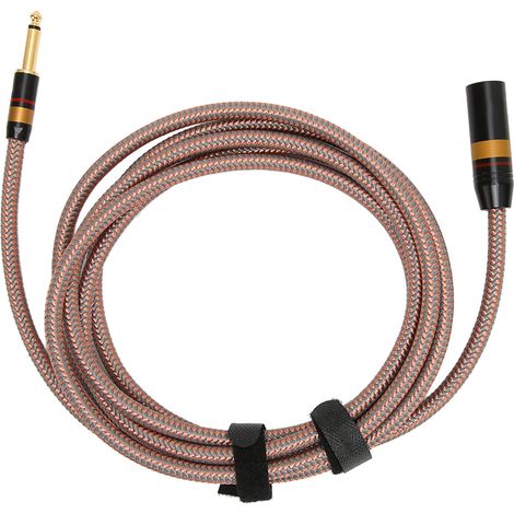 Câble audio 6.35mm vers XLR mâle, doré, 3 mètres, pour enceintes, table de mixage, console studio (1/5)