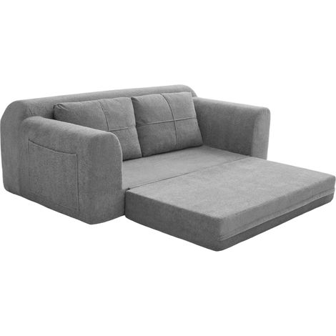 Divano letto pieghevole trasformabile in tessuto grigio scuro 179 x 95 x 79 cm MODENUIT (1/5)