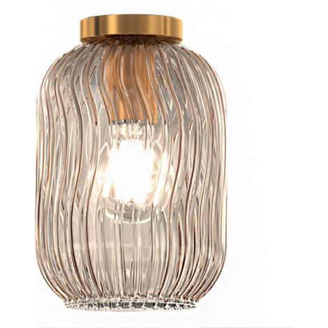 Plafoniera classica top light tender 1181 os pl1 am e27 led vetro lampada soffitto
