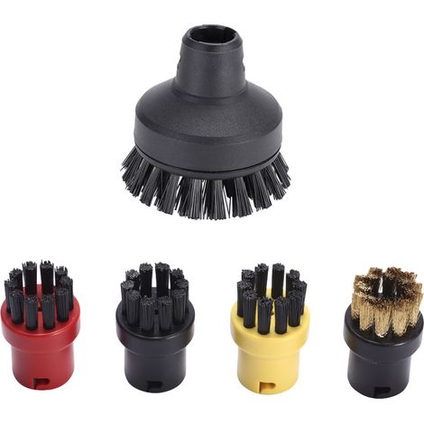 3 Brosse ronde accessoire vapeur pour Karcher SC série grand petit nettoyage sol 150m² (1/5)