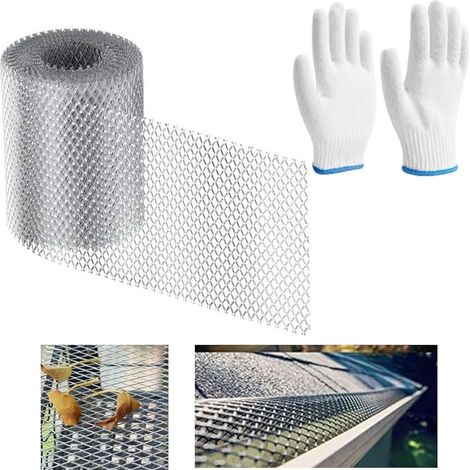 Aluminum Mesh Gutter Guard for Gutter Leaf Cutting 15 x 600 cm (1/5)