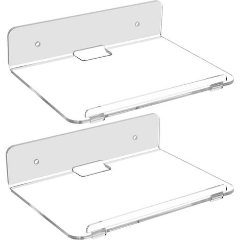Porte-disques mural, étagère en acrylique transparent, rangement suspendu pour salles de bains et bureaux. - AquaForge (1/5)