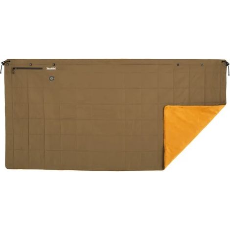 Makita – Couverture chauffante 12V – 3 niveaux de chaleur – Tissu polyester et polaire – Autonomie jusqu'à 14h – Poche zippée et port USB - CB100DB (1/5)