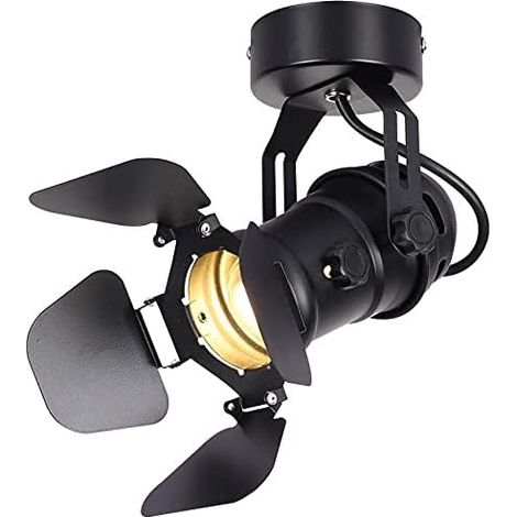 COMELY Plafonnier industrielle Retro Spot Plafonnier en Métal, Applique Murale Intérieur Vintage, Lampe Plafond Industrielle, Deco Industrielle Vintage E27 pour Bar, Café,Salon (1/5)