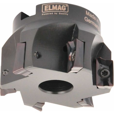 ELMAG Eckfräser 90° DM 50mm, 5-Schneiden, Aufnahme 22mm, ohne Wendeplatten (APKT,APHX)