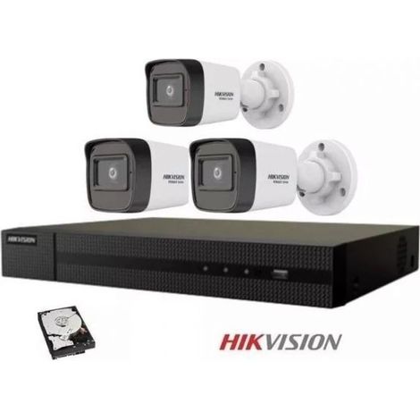 Kit videosorveglianza IP Hikvision Nvr POE 4 Canali 3 telecamere bullet 4 mpx hdd 500GB (1/5)