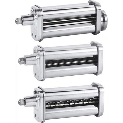 3-in-1-Nudelmaschinenaufsatz: Nudelwalze, -schneider, Nudelpresse, kompatibel mit KitchenAid (Nudelplatten, Spaghetti, Fettuccine)