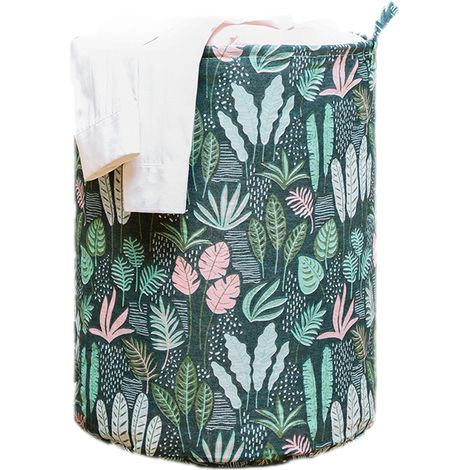Panier À Linge - Toile Épaisse Avec Revêtement PE Imperméable - Pliable Pour Chambre D'enfant Ou Salle De Bain - 1 Pièce (1/5)
