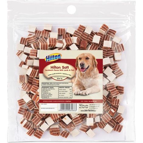HILTON Snack morbido per cani con agnello e pesce 500 g