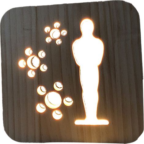 Veilleuse En Bois Composite 3D - Lumière Chaude Blanche - Pour Chambre Enfant Salon Chambre À Coucher - 1 Pièce (1/5)