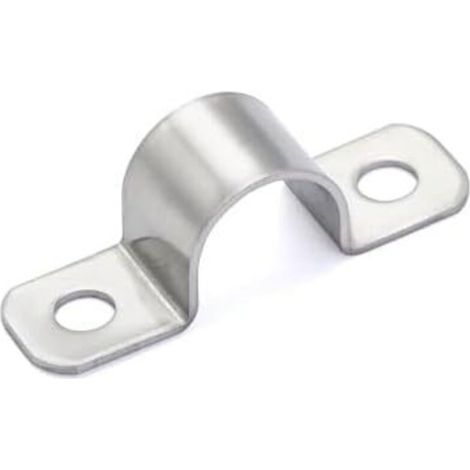 20 Pièce Clips Câble 2 Trous fixation pour tube Acier inoxydable 304 accroche cable taille mini fixation câble électrique pour la fixation des fils Ø 10 mm (1/5)