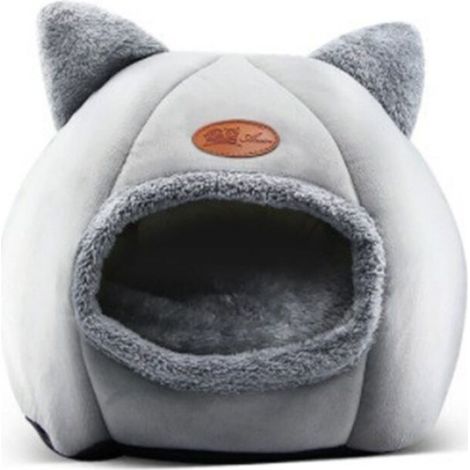 Niche d’hiver chaude pour chat et petit chien, forme grotte, taille XL (1/5)