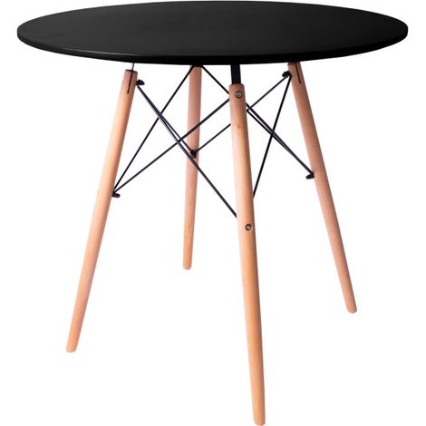 Table à manger Aga 80 cm Noir (1/4)