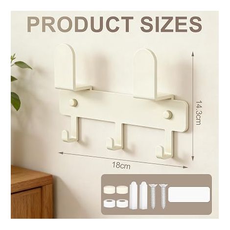 Shelf for Decoder, Cache Box Internet Wall Mounted, Storage Box for WiFi Router and Power Strip without Drilling, White (1/4)