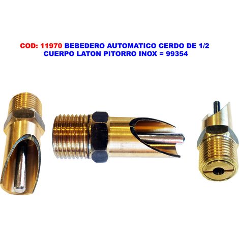 Abreuvoir automatique pour porcs 1/2 corps en laiton avec bec en laiton