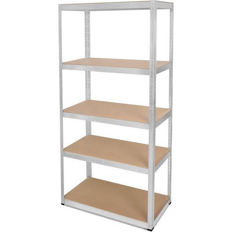 Étagère modulable charges lourdes  - en métal robuste - 5 plateaux - 875 Kg - 180 x 90 x 40cm - rangement garage atelier cave (1/5)