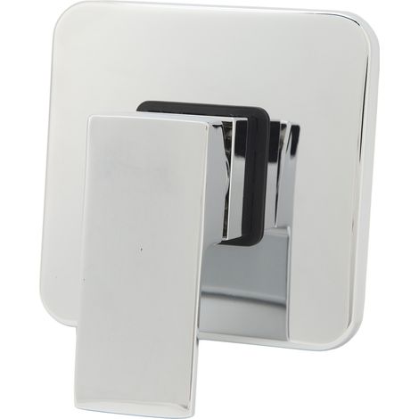 Mitigeur de douche mural carré en cuivre, kit de finition robinet mélangeur pour salle de bain (1/5)
