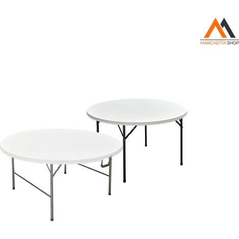 TAVOLO TONDO PIEGHEVOLE 'PARTY' Ø cm 180 x h. 74 - colore bi
