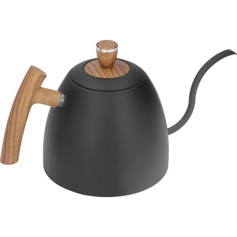 Verseuse à café 800 ml noire, bec long et fin, grande capacité, acier inoxydable 304 (1/5)