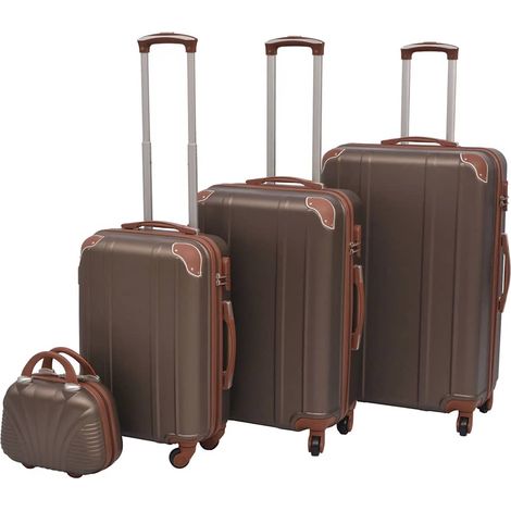 Teenpull – Vierteiliges Hartschalen-Trolley-Set Kaffeebraun (1/5)