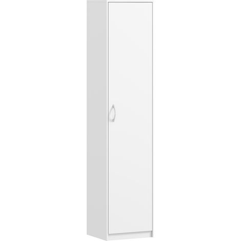 HOMCOM Mobile da Cucina a 5 Ripiani con Spazio Regolabile 40x35x180 cm Bianco (1/5)
