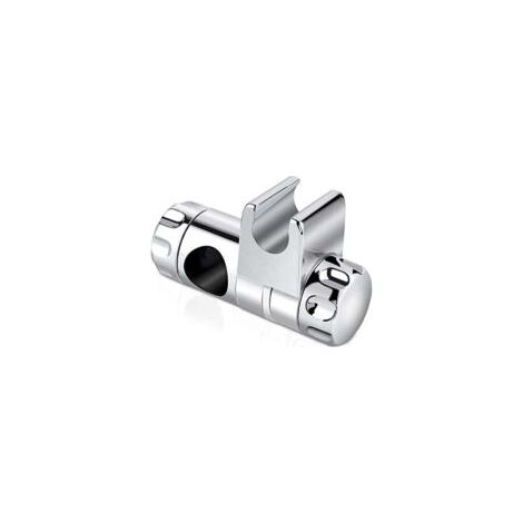 Support de douchette, barre murale Rusee, barre de douche réglable, support de douchette, qualité crantée, plastique ABS, chromé, diamètre extérieur 18-25 mm, barre coulissante, pince de douche 105 mm (1/4)
