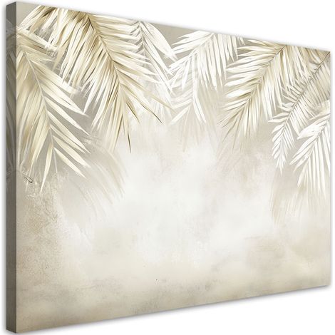 Tableau déco Feuilles de palmier suspendues beige 60x40 (1/5)