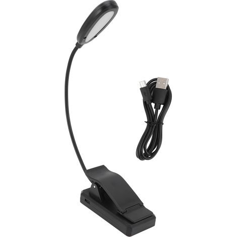 Clamp-on desk lamp, 360° rotation, 3 color temperatures, 5 LEDs, work lamp for reading, study, dorm room, office, bedroom (1/5)