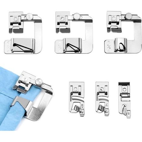 6 piedini premistoffa, 6 misure, piedini per macchina da cucire, piedino per orlo per macchina da cucire, piedini multifunzionali per macchina da cucire, accessori per cucito, universale 4/8, 6/8, 8/8 (1/5)
