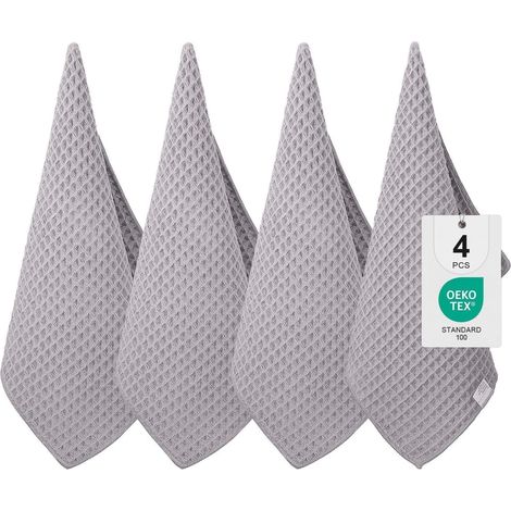 Moosfor Microfasertücher 4er-Set Saugfähige Fusselfrei Küchentücher 40 x 70 cm (1/5)
