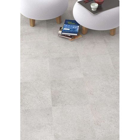 Aelle - Carrelage sol / mur effet béton 30x30 cm RIBADEO BLANCO - Vendu par boîte de 1.17 m²