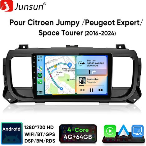 9 pouces Carplay Autoradio pour Citroen Peugeot Space 2016-24 Android 64G JUNSUN (1/5)
