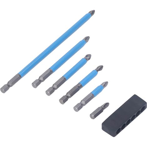 Ensemble de 6 embouts de tournevis magnétiques antidérapants S2 pour perceuse électrique manuelle et pneumatique (1/5)
