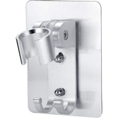 support de pommeau de douche adhésif réglable pour baguette de douche à main support mural avec 2 crochets de suspension pour pommeau de douche salle de bain et baignoire (1/5)