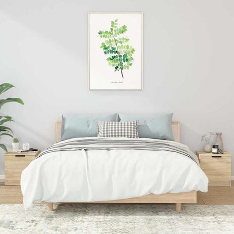 vidaXL Mesitas de noche 2 unidades color roble Sonoma 40x39x40 cm (1/5)