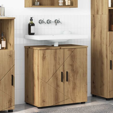 vidaXL Gabinete de Baño Roble artisan 61 x 35 x 64 cm (1/5)