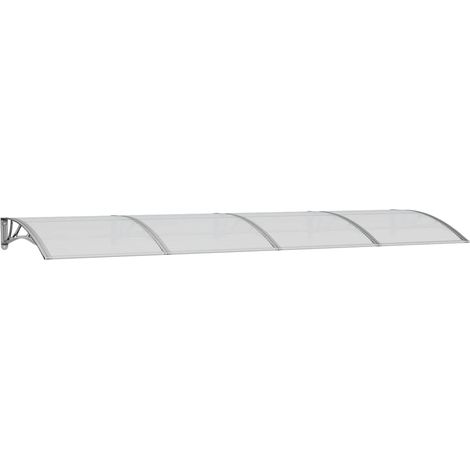 Türvordach Grau 350x100 cm Polycarbonat