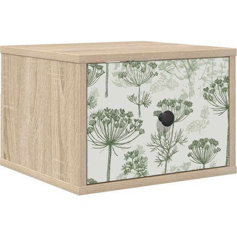 Maison Exclusive - Mobiletto da comodino a parete GOTHA Rovere Sonoma (1/5)