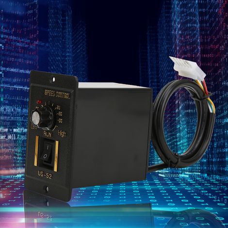 Régulateur de vitesse de moteur BERM avec potentiomètre à bouton fileté, interface 3,96 V, 220 V CA, 50/60 Hz, 25 W (1/5)